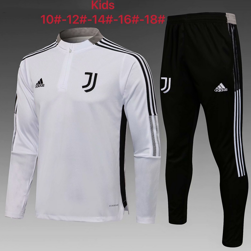 2021/22 Juventus Kids Grey Sweatshirt and Pants Youth Training Kits